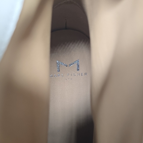 Marc Fisher Cream Heeled Boots - Picture 5 of 8